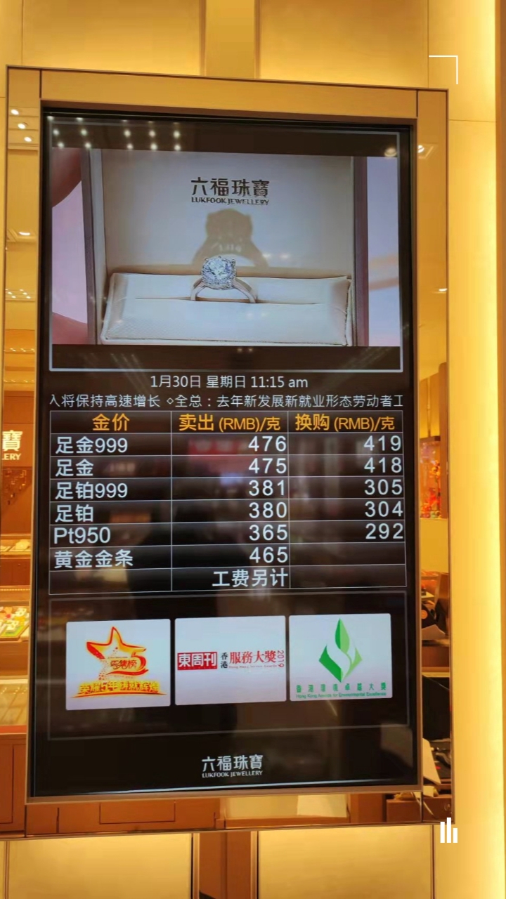 澳门六福珠宝今日金价表图片查询2021，金市风云，六福领航