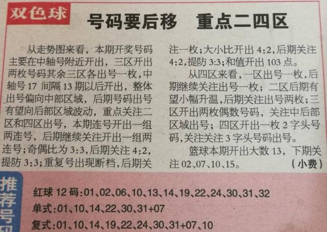 今日双色球专家精选号码策略揭秘